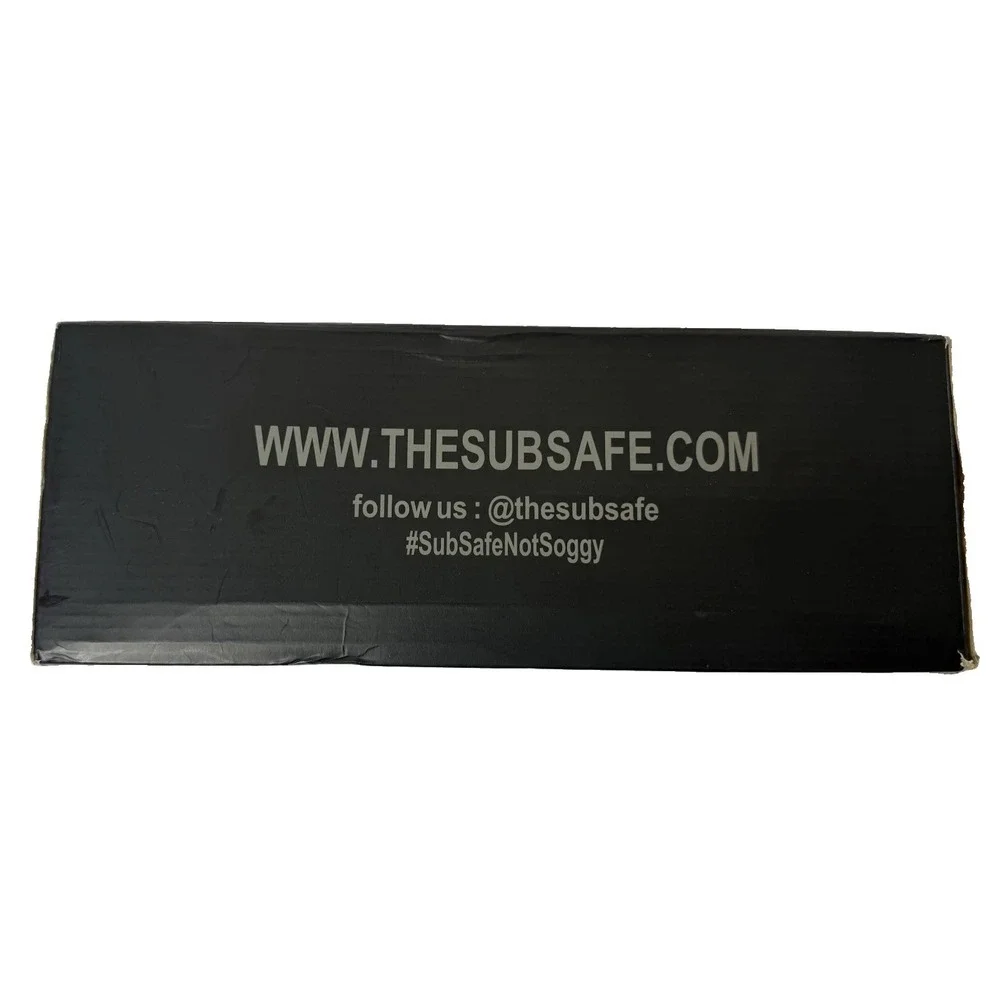 SubSafe 3-Piece Sub Sandwich Container, Charcoal Grey